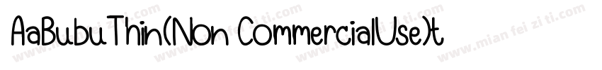 AaBubuThin(Non CommercialUse)ttf字体转换